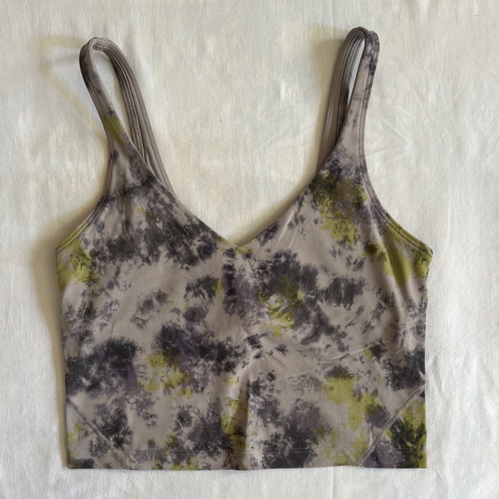 Lululemon Tie-Dye Align Tank Top - Black and Olive